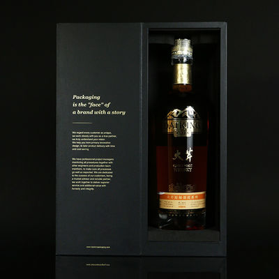 Custom Luxury Mahogany Wine Box Magnetic Whiskey Packaging Box for Premium Spirits and Champagne