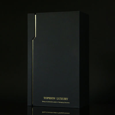 Custom Luxury Wine Packaging Pull-out Box Matte Black Pull Out Drawer Metal Label Premium Packaging