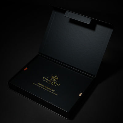 Custom Three Bottles Gift Box Set Matte Black Luxury Cardboard Flip Foldable Wine Packaging Rigid Box