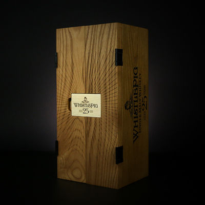 Luxury Wooden Wine Packaging Box Recycled Custom Logo For Single Bottle Packaging