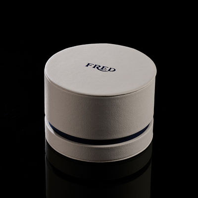 White Round Luxury Velvet Engagement Ring Box Jewelry Idea Gift Box