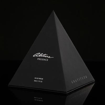 Matte Black Triangular Creactive Luxury Packaging Perfume Fragrance Gift Display Box