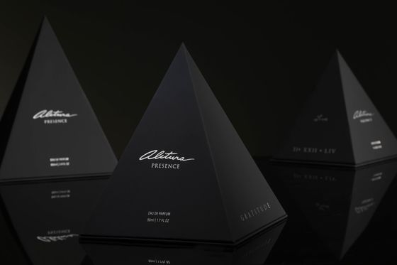 Matte Black Triangular Creactive Luxury Packaging Perfume Fragrance Gift Display Box