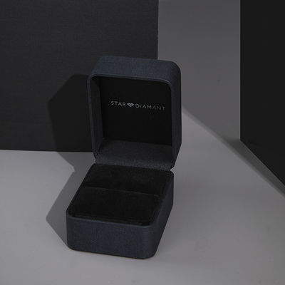 Rigid Matte Luxury Jewelry Box With Leather PU Insert And Velvet Base For Rings And Watches