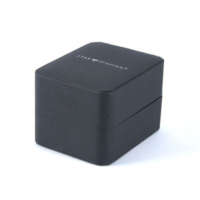 Rigid Matte Luxury Jewelry Box With Leather PU Insert And Velvet Base For Rings And Watches