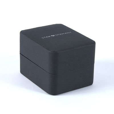 Rigid Matte Luxury Jewelry Box With Leather PU Insert And Velvet Base For Rings And Watches