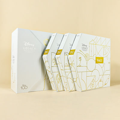 Anniversary Limited Edition Packaging Foil Stapming Embossing Custom Book Style Boxes