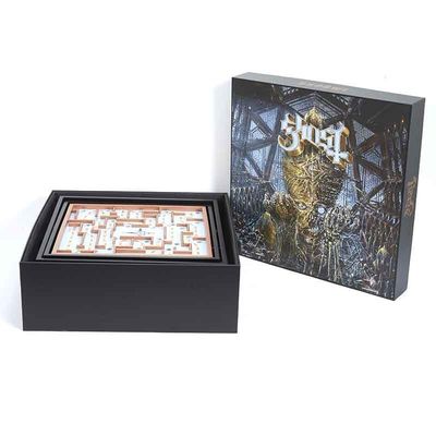Custom Luxury Wooden Box Entertainment Packaging With Laser Engraved Logo Drawer Structure