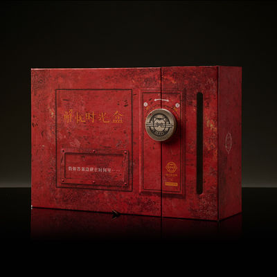 Custom Handmade Composite Packaging Vintage Style Box With Button Complex Structural