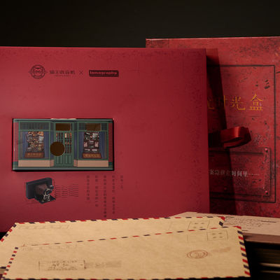 Custom Handmade Composite Packaging Vintage Style Box With Button Complex Structural