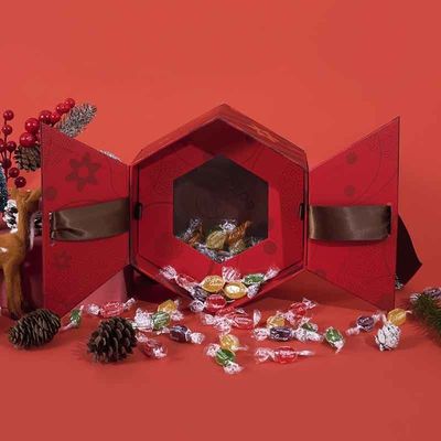 Customized Premium Chocolate Gift Packaging Rigid Box With Ribbon Closure