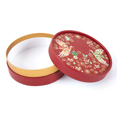Round Luxury Chocolate Gift Packaging Box With Lid And Base Structure Eco Friendly