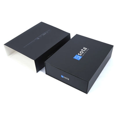 Matte Black Electronic Product Packaging Luxury Gift Packaging With Custom Logo Sleeve