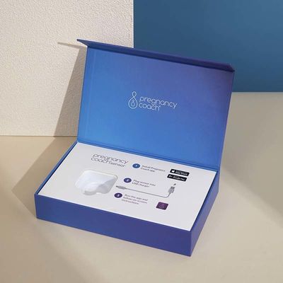 Customized Clamshell Rigid Box Eco Friendly Electronics Packaging With Magnetic Closure