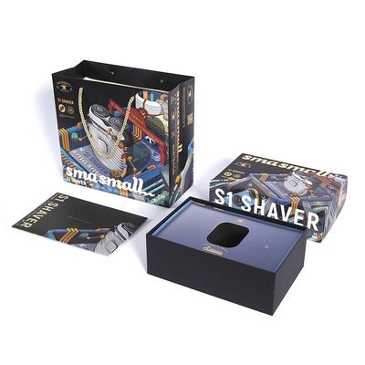 Premium Design Recyclable Paper Custom Electronics Gift Box with Hang Bag
