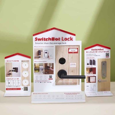 Custom Smart Lock Display Stand Acrylic Wooden Multi Functional Display Rack