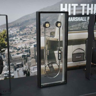 Multifunction Countertop Speaker Display Stand Audio Headphone Acrylic Display Rack Stand Holder Set