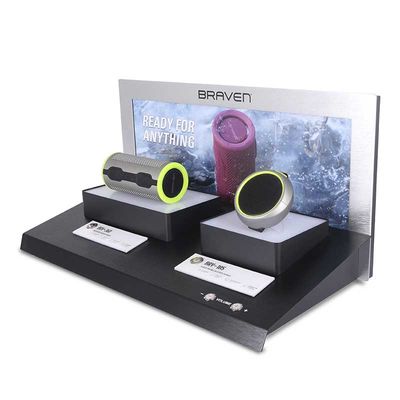 Rugged Portable Bluetooth Speaker Acrylic Counter Top Display Racks For Electronic Store