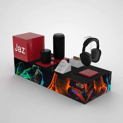 4 In 1 Desktop Black Plexiglass Acrylic Wireless Earphone Display Stand In Ear Headphone Rack