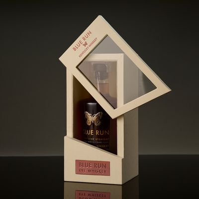 Luxury Whisky Packaging Cardboard Wood Metal Magnetic Wine Bottle Box With Clear PVC Glass Window