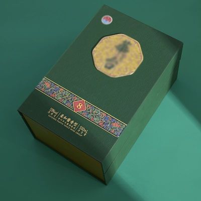 Custom Embossed Wine Packaging Box Magnetic Flip Case Box Wine Glass Gift Boxes
