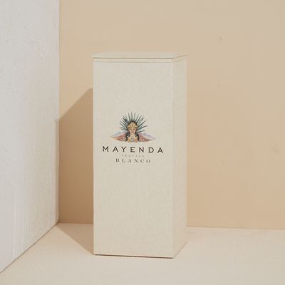 100% Recycled Paper Rigid Box Ivory Custom Rigid Box Cardboard Wine Box Gift Packaging Champagne Whisky Alcohol Tequila