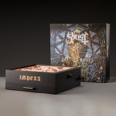 Custom Luxury Wooden Box Entertainment Packaging With Laser Engraved Logo Drawer Structure