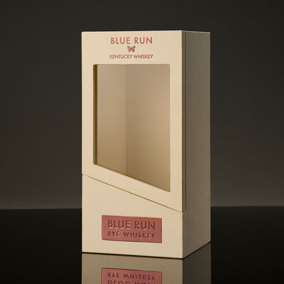 Luxury Whisky Packaging Cardboard Wood Metal Magnetic Wine Bottle Box With Clear PVC Glass Window
