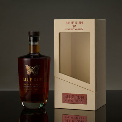 Luxury Whisky Packaging Cardboard Wood Metal Magnetic Wine Bottle Box With Clear PVC Glass Window