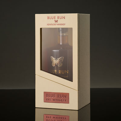 Luxury Whisky Packaging Cardboard Wood Metal Magnetic Wine Bottle Box With Clear PVC Glass Window