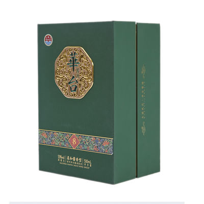 Custom Embossed Luxury Wine Packaging Box Clamshell Magnetic Book FlipTop Box Wine Glass Gift Boxes