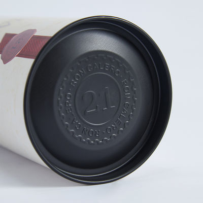 Custom Premium Cardboard Cylinder Box Paper Packaging Tube Boxes Metal Lid For Wine Bottle