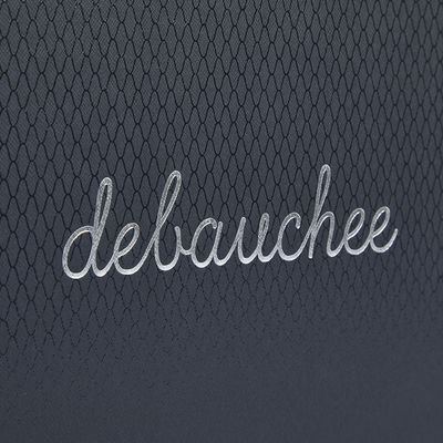 Custom Rigid Cardboard Three Bottle Gift Box Packaging Black Soft Touch Silver Letters EVA Insert