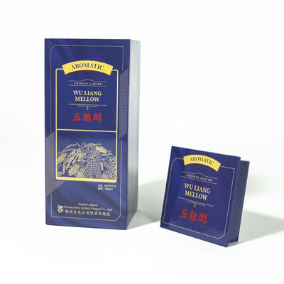 Custom Luxury Matt Rigid Cardboard Packaging Boxes Liquor Champagne Whisky Red Wine Bottles Glass Paper Gift Box