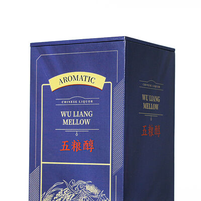 Custom Luxury Matt Rigid Cardboard Packaging Boxes Liquor Champagne Whisky Red Wine Bottles Glass Paper Gift Box