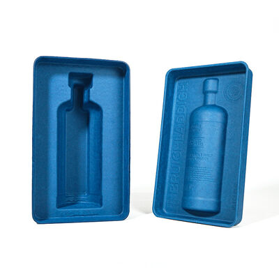 Custom Printed Eco-Friendly Biodegradable Recycled Molded Pulp Tray Dry Pressing Storage Box Food Container