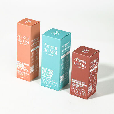Custom Logo Foldable Cardboard Folding Card Paper Boxes Packaging Skincare Cosmetics Carton