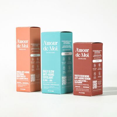 Custom Logo Foldable Cardboard Folding Card Paper Boxes Packaging Skincare Cosmetics Carton