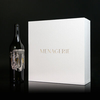 Elegant Magnetic Texured Flip Top Rigid Paper Cardboard Packaging Gift Set Box for Wine Bottles with Ribbon