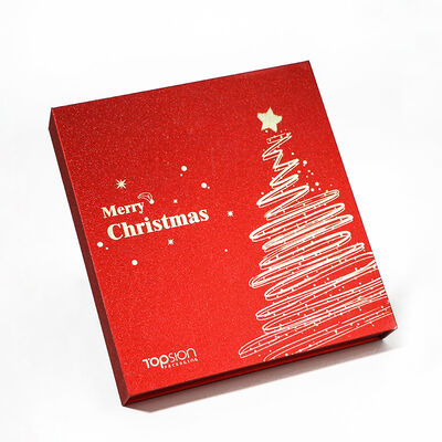 Magnetic Clamshell Flip-top Rigid Box Premium Custom Matte Foil Gift Box Packaging for Christmas Valentine's Day New Year