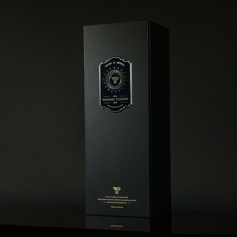 Custom Luxury Mahogany Wine Box Magnetic Whiskey Packaging Box for Premium Spirits and Champagne