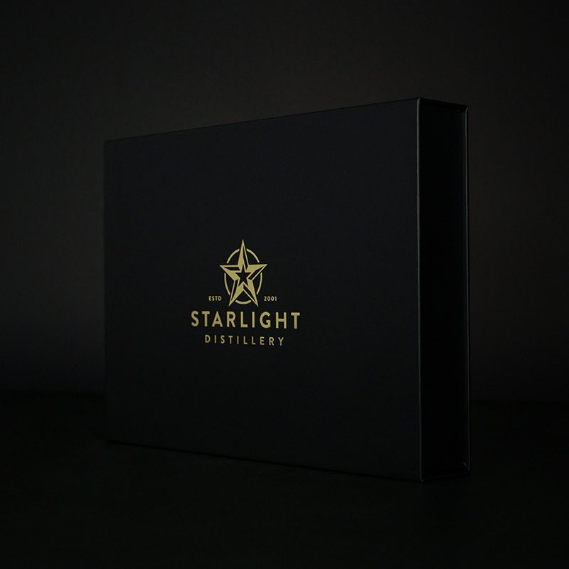 Matte Black Luxury Cardboard Three Wine Bottle Gift Packaging Box