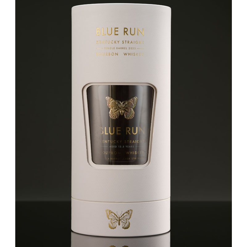 Rotatable Display Luxury Wine Bottle Tube Box Packaging With Clear Window LED Light Velvet