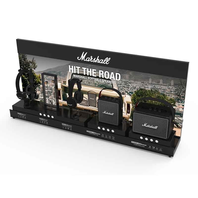 Multifunction Countertop Speaker Display Stand Audio Headphone Acrylic Display Rack Stand Holder Set
