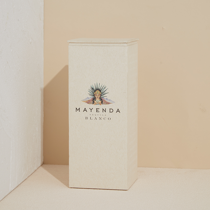 100% Recycled Paper Rigid Box Ivory Custom Rigid Box Cardboard Wine Box Gift Packaging Champagne Whisky Alcohol Tequila
