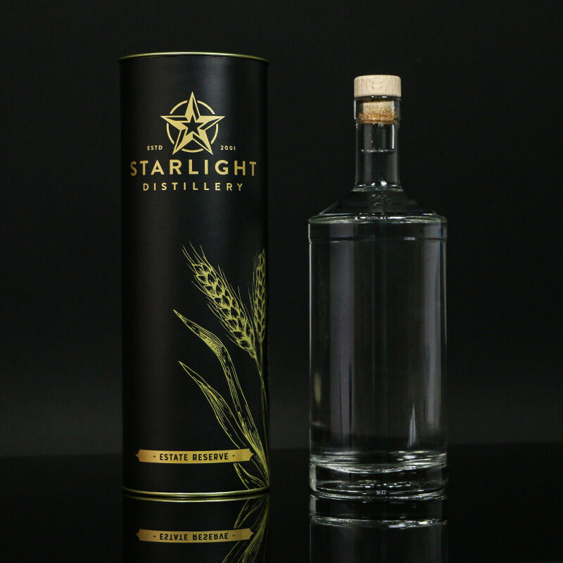 Custom Cylindrical Tall Round Black Wine Tin Can Packaging Tube Box Metal Container Tinplate Canister for Bottle