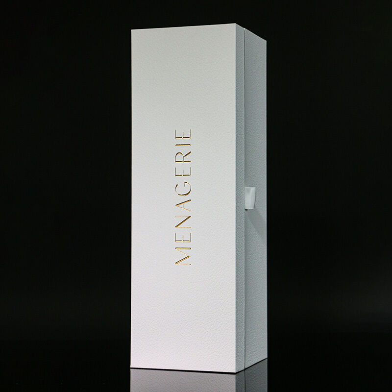 Luxury Rectangular White Textured Magnetic Rigid Box Embossing Stamping Packaging with Insert for Premium Products