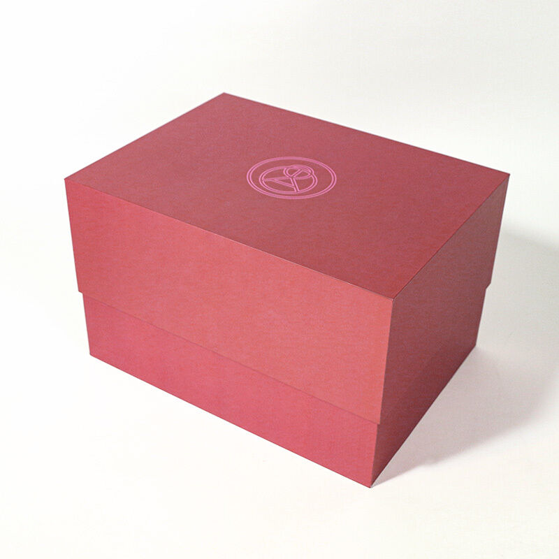 Custom Luxury Lift Off Detachable Boxes with Separable Top Lift-off Lid Rigid Paper Box with Red Foil Stamping